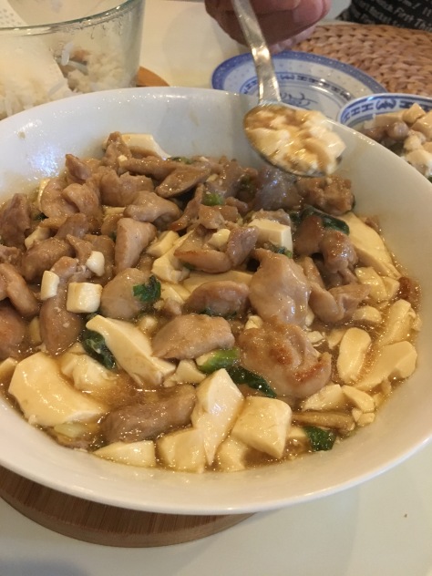 Tofu and chicken